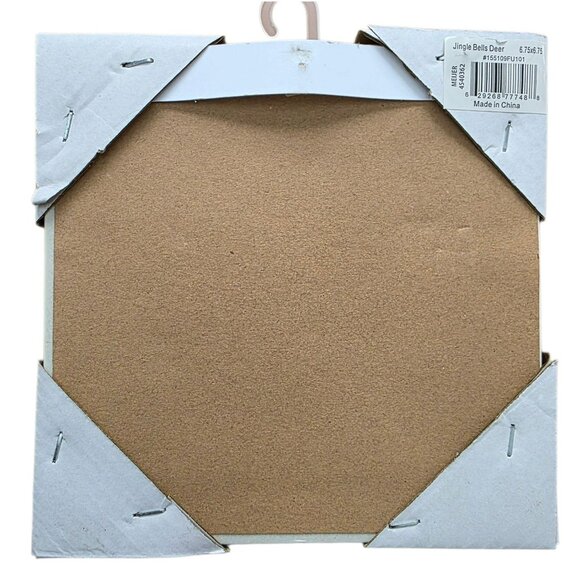 Holiday Reindeer Canvas Wall Art Wood Frame Sweater Jingle Bells Christmas Gift - Picture 3 of 7